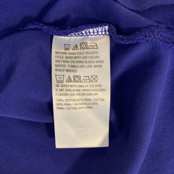 Isaac Mizrahi Live Womens 2X Open Front Cardigan Built In Cami Tank Cotton Blue - Picture 6 of 11